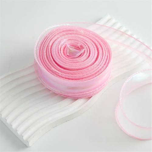 360 Yard Elegantes Chiffonband 4cm – Satinband, Seidenband, Organzaband, Tüllband, Bandset, Schleifenband, Geschenk Band, Hochzeit Antennenband, Ribbon für Partydeko & Hochzeiten (Traumrosa) von TKSJROL