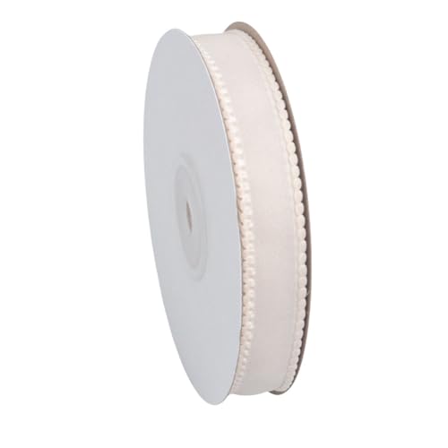 4 Yards Deko Chiffonband 16 mm Durchscheinende Schleifenband Schmales Geschenkband Hochzeit Tüllband Stoff Band Schneegarn Seidenband Dekoband für Blumensträuße Deko Seinladungen (Champagner) von TKSJROL