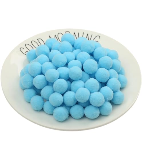 40 Stück Bunt Pompons - 50 mm Pompons Bälle zum Basteln, Filzkugeln für Ostern, Weihnachten, Deko Pompoms, Pastell Bommel, Flauschigen Plüsch Bälle für Handwerk Herstellung (6_Seeblau) von TKSJROL