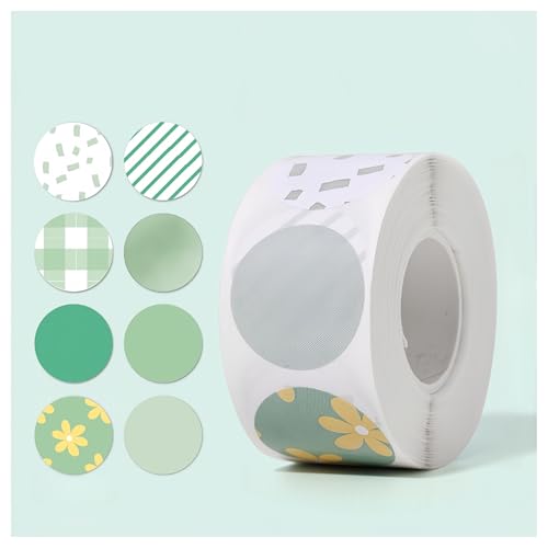 4000 Stück DIY Aufkleber – Vintage Selbstklebende Etiketten, Geschenksticker, Paket Label, Umschlagaufkleber für kreative Deko, Scrapbooking, Party Dekoration und Verpackungen (D, 25mm) von TKSJROL