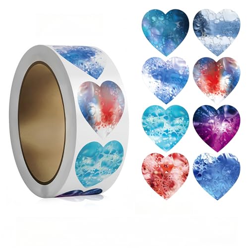 4000 Stück Valentinstag Sticker – Selbstklebende Deko Etiketten, Siegel Etiketten, Geschenkaufkleber und Party Deko, Paket Label, Umschlagaufkleber für kreative Geschenkverpackungen (B, 25mm) von TKSJROL