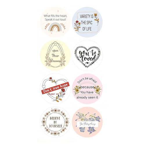 4000 Stück Vintage Aufkleber – Selbstklebende Etiketten, Paket Label, Geschenksticker, Siegelaufkleber, Umschlagaufkleber für DIY, Scrapbooking, kreative Verpackungen und Party Dekor (B, 25mm) von TKSJROL