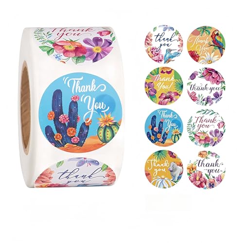 4500 Stück Selbstklebende Danke Etiketten – Vielen Dank Sticker, Siegel Etiketten, Klebeetiketten, Paket Label für kleine Unternehmen, Vintage Geschäft Dekor und Geschenkverpackung (D, 25mm) von TKSJROL