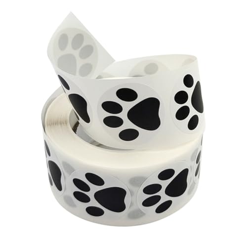 4500 Stück Selbstklebende Etiketten – Vintage Geschenksticker, Paket Label, Siegelaufkleber, Umschlagaufkleber für kreative DIY, Party Deko und individuelle Verpackungen (Schwarz, 25mm) von TKSJROL