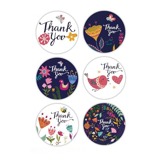 4500 Stück Vielen Dank Sticker für Verpackung – Selbstklebende Klebeetiketten, Vintage Siegel Etiketten, DIY Aufkleber, Paket Label für kleine Unternehmen und Geschenkverpackungen (B, 25mm) von TKSJROL