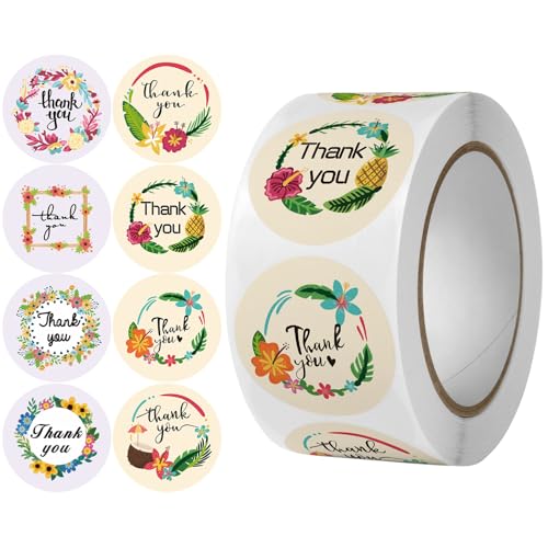 4500 Stück Vintage Vielen Dank Sticker – Selbstklebende Klebeetiketten, DIY Aufkleber, Siegel Etiketten, Paket Label für kleine Unternehmen, Geschenk Dekor und kreative Verpackungs (AX, 25mm) von TKSJROL