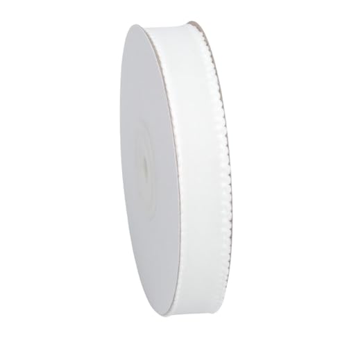 5 Yards Deko Chiffonband 16 mm Durchscheinende Schleifenband Schmales Geschenkband Hochzeit Stoff Band Tüllband Dekoband Seidenband Schneegarn für Blumensträuße Deko Hochzeitseinladungen (Weiß) von TKSJROL