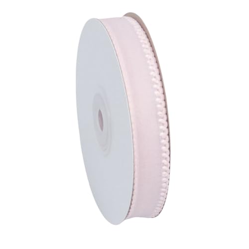 50 Yards Deko Chiffonband 16 mm Durchscheinende Schleifenband Schmales Geschenkband Seidenband Hochzeit Dekoband Schneegarn Stoff Band Tüllband für Blumensträuße Deko Hochzeitseinladungen (Rosa) von TKSJROL