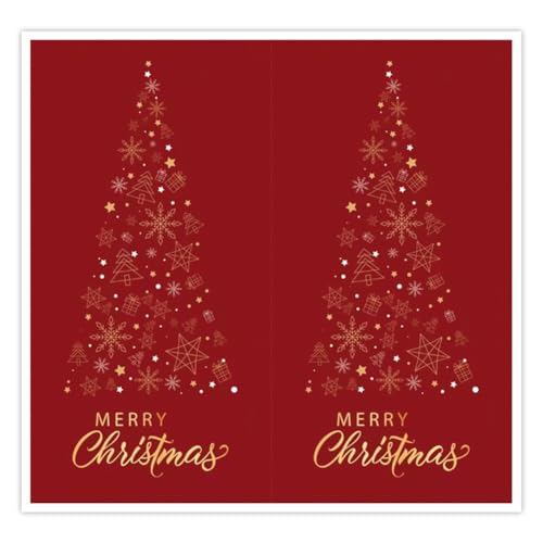 500 Stück Selbstklebende Weihnachtsaufkleber – Deko Etiketten, Weihnachtssticker, Geschenkaufkleber, Siegelaufkleber, Party Sticker und Umschlagsiegel für festliche Dekorationen (K, 10x5CM) von TKSJROL