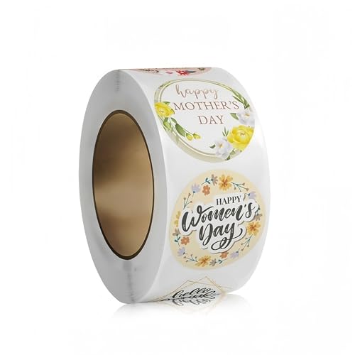 5000 Stück Geschenkaufkleber für Muttertag – Selbstklebende Deko Etiketten, Sticker, Geschenkanhänger, Paket Label und Geschenkboxen für kreative Verpackungen und festliche Anlässe (D, 25mm) von TKSJROL