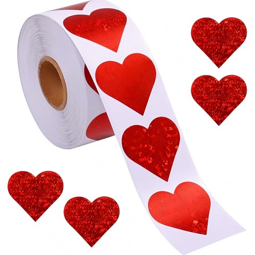 5000 Stück Herz Aufkleber Set für Geschenke – Selbstklebende Etiketten, Deko Sticker, Siegelaufkleber, Paket Label und Party Sticker für kreative Geschenkverpackungen und Dekorationen (A-38mm) von TKSJROL