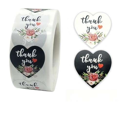 5000 Stück Vielen Dank Sticker für kleine Unternehmen – Selbstklebende Klebeetiketten, DIY Aufkleber, Vintage Siegel Etiketten, Paket Label für kreative Geschenke (B, 25mm) von TKSJROL