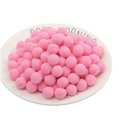 60 Stück Bunt Pompons - 40 mm Pompons Bälle zum Basteln, Filzkugeln für Ostern, Weihnachten, Deko Pompoms, Pastell Bommel, Flauschigen Plüsch Bälle für Handwerk Herstellung (14_Dunkelrosa) von TKSJROL