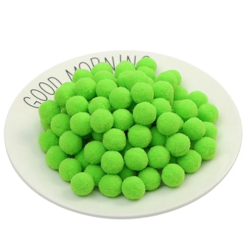 60 Stück Bunt Pompons - 50 mm Pompons Bälle zum Basteln, Filzkugeln für Ostern, Weihnachten, Deko Pompoms, Pastell Bommel, Flauschigen Plüsch Bälle für Handwerk Herstellung (1_Helles Grün) von TKSJROL