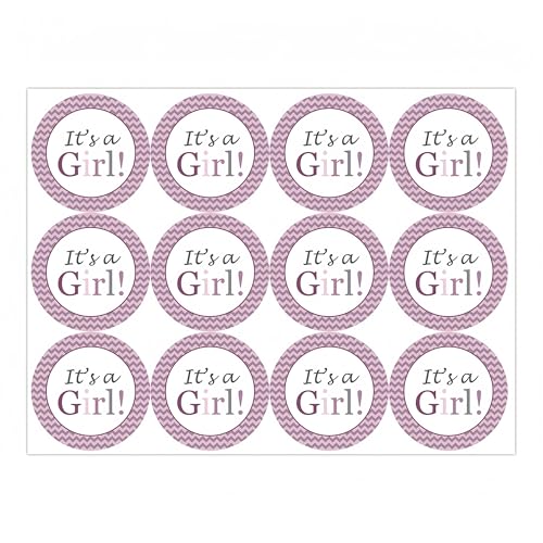 600 Stück Selbstklebende Gender Reveal-Aufkleber ⌀ 4 cm – Blau und Rosa Sticker zur Bekanntgabe des Geschlechts deines Babys, Boy or Girl Deko für Babyshower & Geburt, Party Dekoration (Rosa) von TKSJROL