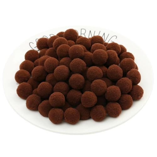 70 Stück Bunt Pompons - 50 mm Pompons Bälle zum Basteln, Filzkugeln für Ostern, Weihnachten, Deko Pompoms, Pastell Bommel, Flauschigen Plüsch Bälle für Handwerk Herstellung (24_Kaffee) von TKSJROL