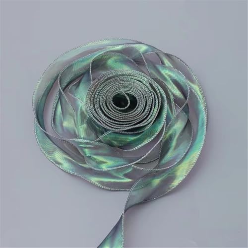 80 Yard Chiffonband 6cm – Schimmerndes Satinband, Seidenband, Geschenkverpackung Band, Organzaband, Schleifenband, Tüllband für Hochzeit Antennenband, DIY Basteln & Festdekoration (Jadegrün) von TKSJROL