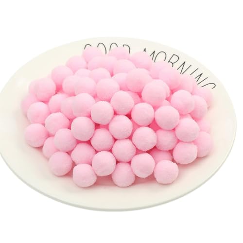 800 Stück Bunt Pompons - 25 mm Pompons Bälle zum Basteln, Filzkugeln für Ostern, Weihnachten, Deko Pompoms, Pastell Bommel, Flauschigen Plüsch Bälle für Handwerk (33_Kirschblütenrosa) von TKSJROL