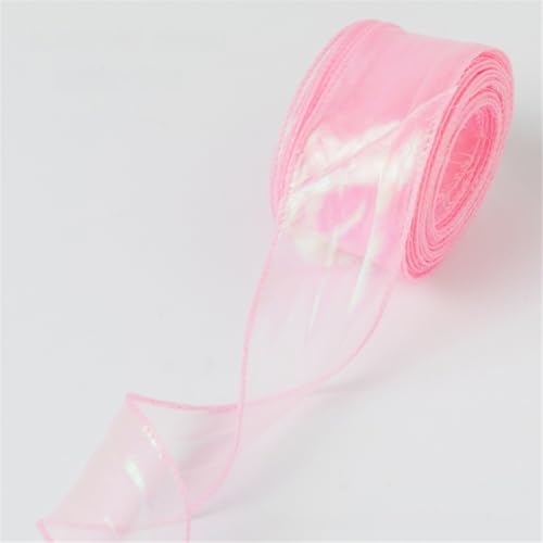 90 Yard Chiffonband 4 cm breit – Seidenband, Satinband, Organzaband, Tüllband, Geschenk Band, Dekoband, Schleifenband, Ribbon, Bandset für DIY, Scrapbooking, Basteln & Dekoration (Traumrosa) von TKSJROL