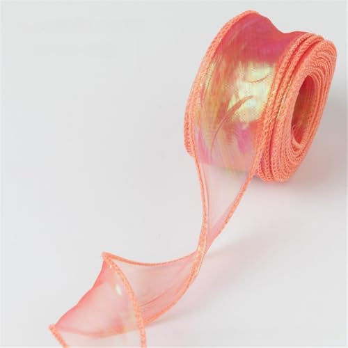 90 Yard Chiffonband 4 cm breit – Seidenband, Satinband, Organzaband, Tüllband, Geschenk Band, Dekoband, Schleifenband, Ribbon, Bandset für DIY, Scrapbooking & Dekoration (Traumkorallenrosa) von TKSJROL