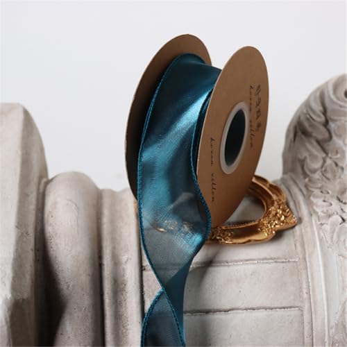 90 Yard Geschenkverpackung Band 4 cm – Chiffonband, Satinband, Organzaband, Tüllband, Seidenband, Dekoband für Weihnachten, Hochzeit, Geburtstag, Party & Geschenkideen (Saphirblau) von TKSJROL