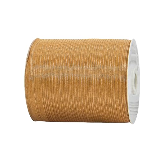 900 Meter Chiffonband 1cm Breit – Transparentes Organza Geschenkband Schmales Schleifenband aus Nylon für Hüte, Haarschmuck, Backzubehör, Torten, DIY, Geschenkverpackung, Dekoration (Khaki) von TKSJROL