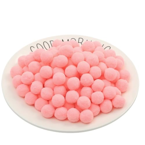 900 Stück Bunt Pompons - 15 mm Pompons Bälle zum Basteln, Filzkugeln für Ostern, Weihnachten, Deko Pompoms, Pastell Bommel, Flauschigen Plüsch Bälle für Handwerk Herstellung (27_Sanftrosa) von TKSJROL