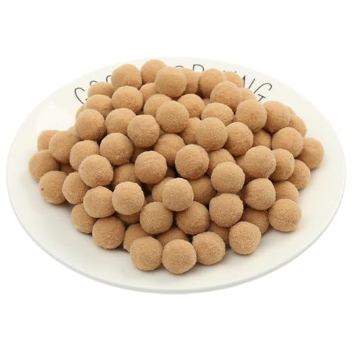 900 Stück Bunt Pompons - 25 mm Pompons Bälle zum Basteln, Filzkugeln für Ostern, Weihnachten, Deko Pompoms, Pastell Bommel, Flauschigen Plüsch Bälle für Handwerk Herstellung (31_Khaki) von TKSJROL