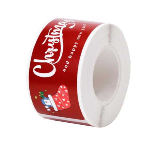 960 Stück Selbstklebende Weihnachtsaufkleber – Deko Etiketten, Geschenksticker, Siegelaufkleber, Umschlagsiegel und Party Sticker für kreative Dekorationen und Weihnachtsfeiern (C, 76x25mm) von TKSJROL
