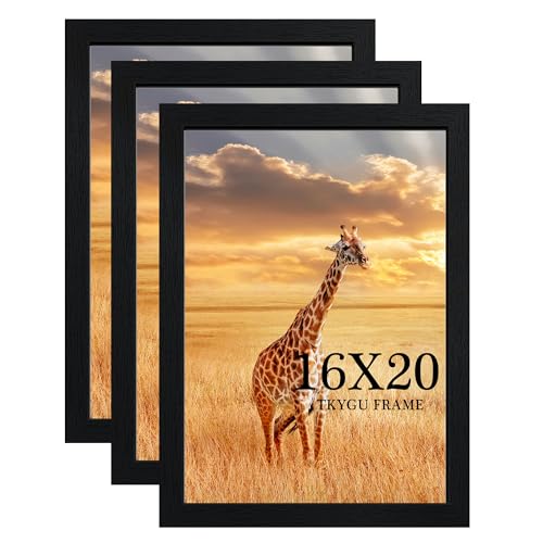TKYGU Bilderrahmen aus Holz, 40,6 x 50,8 cm, Schwarz, für 40,6 x 50,8 cm große Poster, Foto mit langlebigem, bruchfestem Plexiglas, Wandgalerie, Poster, Fotorahmen, 50,8 x 40,6 cm, Rahmen für Wand TKYGU Bilderrahmen aus Holz, 40,6 x 50,8 cm, Schwarz, für 40,6 x 50,8 cm große Poster, Foto mit langlebigem, bruchfestem Plexiglas, Wandgalerie, Poster, Fotorahmen, 50,8 x 40,6 cm, Rahmen für Wand von TKYGU