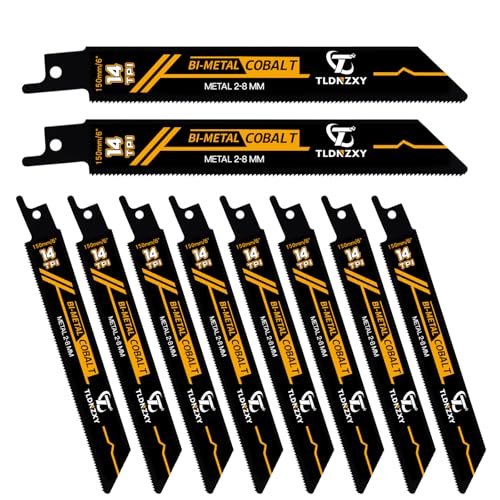 20tlg Säbelsägeblätter Metall Set Sägeblätter Säbelsäge Metall 150mm 14TPI aus HSS, Säbelsägeblatt mit 8% Kobalt, Metallsägeblatt Sägeblätter für Säbelsäge, MetallBlechen Schneiden 20tlg Säbelsägeblätter Metall Set Sägeblätter Säbelsäge Metall 150mm 14TPI aus HSS, Säbelsägeblatt mit 8% Kobalt, Metallsägeblatt Sägeblätter für Säbelsäge, MetallBlechen Schneiden von TLDNZXY