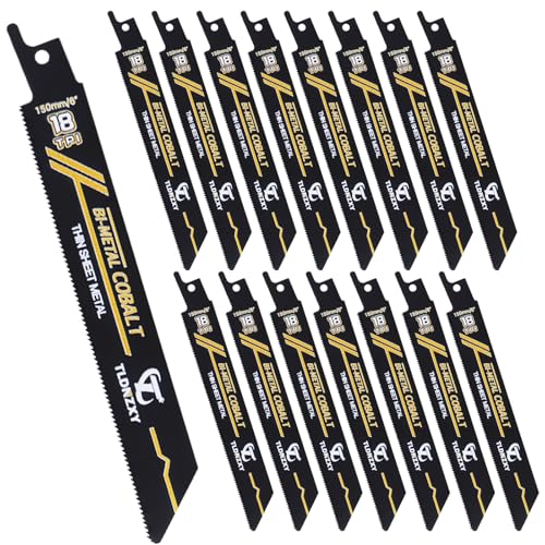 20tlg Säbelsägeblätter Metall Set Sägeblätter Säbelsäge 150mm 18TPI aus Bi-Metall, Metallsägeblatt Säbelsägeblatt mit Kobalt, Sägeblätter Stichsäge Set für Metallrohre, Bolzen Feinschneiden 20tlg Säbelsägeblätter Metall Set Sägeblätter Säbelsäge 150mm 18TPI aus Bi-Metall, Metallsägeblatt Säbelsägeblatt mit Kobalt, Sägeblätter Stichsäge Set für Metallrohre, Bolzen Feinschneiden von TLDNZXY