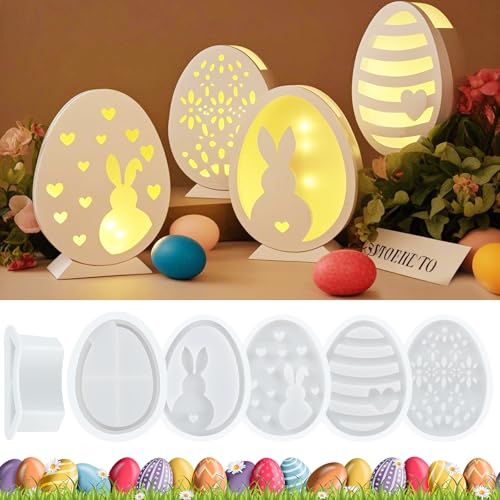 Silikonformen Gießformen Ostern 6 Stück, Silikonform Ostern Hase Silikon Gießform Ostern 3D Silikonform Osterei Gipsformen zum Gießen Osternhase Epoxidharz Formen Silikon Giessformen für Handwerk Silikonformen Gießformen Ostern 6 Stück, Silikonform Ostern Hase Silikon Gießform Ostern 3D Silikonform Osterei Gipsformen zum Gießen Osternhase Epoxidharz Formen Silikon Giessformen für Handwerk von TLDNZXY