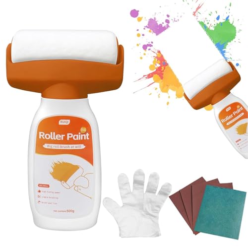 Wandfarbe Ausbessern Weiß 500g, Wandfarbe Weiß Roller Ausbesserungsfarbe Weiss mit Farbroller, Ausbesserungsfarbe für Wände Reparatur Rollbürste Weiße Wand Ausbessern Roller für Kratzer,Flecken,Risse Wandfarbe Ausbessern Weiß 500g, Wandfarbe Weiß Roller Ausbesserungsfarbe Weiss mit Farbroller, Ausbesserungsfarbe für Wände Reparatur Rollbürste Weiße Wand Ausbessern Roller für Kratzer,Flecken,Risse von TLDNZXY