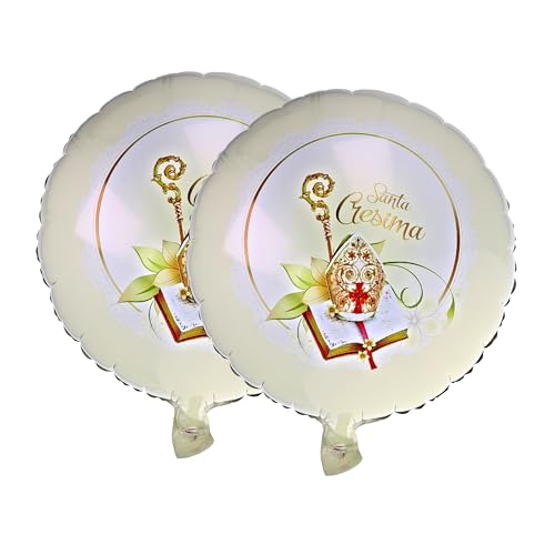 TLDSHOP® - Luftballons für Feste Konfirmation - aus Mylar - für Helium oder Luft - Angebot paarweise (2 Stück) - 18" von TLDSHOP