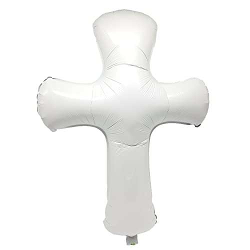 TLDSHOP® - Luftballons für Feste zur Erstkommunion - aus Mylar-Material - für Helium oder Luft - verschiedene Modelle und Angebote (einzeln oder paarweise) - Ausgewähltes Produkt: (1 Stück x weißes von TLDSHOP