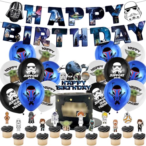 Geburtstag Deko 44 Stück,Luftballons,Tortendeko,Geburtstag,Party Deko,Cake Topper,Geburtstag Party Dekoration,Kinder Geburtstags Party von TLESMH