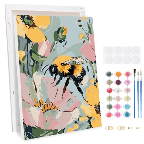 TLIOBLO Bienen und Blumen Malen Nach Zahlen Kinder Erwachsene, Blumen Malen Nach Zahlen mit Rahmen für Kinder ab 5–12 Jahren, Farbe nach Zahl Geschenk für Mädchen und Jungen 8X12in TLIOBLO Bienen und Blumen Malen Nach Zahlen Kinder Erwachsene, Blumen Malen Nach Zahlen mit Rahmen für Kinder ab 5–12 Jahren, Farbe nach Zahl Geschenk für Mädchen und Jungen 8X12in von TLIOBLO