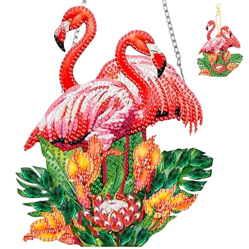 TLIOBLO Flamingos Diamond Painting Anhänger, Treue Liebe Diamant Kunst Fensterbilder Beidseitige, Diamond Painting Hängende Ornament Bastelset Set für Wand Decor TLIOBLO Flamingos Diamond Painting Anhänger, Treue Liebe Diamant Kunst Fensterbilder Beidseitige, Diamond Painting Hängende Ornament Bastelset Set für Wand Decor von TLIOBLO