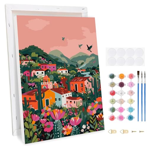 TLIOBLO Haus Malen Nach Zahlen Kinder Erwachsene, Blumen Malen Nach Zahlen mit Rahmen für Kinder ab 5–12 Jahren, Landschaft Farbe nach Zahl Geschenk für Mädchen und Jungen 8X12in TLIOBLO Haus Malen Nach Zahlen Kinder Erwachsene, Blumen Malen Nach Zahlen mit Rahmen für Kinder ab 5–12 Jahren, Landschaft Farbe nach Zahl Geschenk für Mädchen und Jungen 8X12in von TLIOBLO