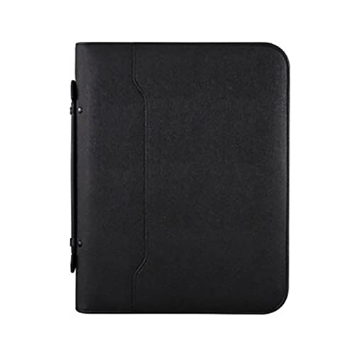 Schreibmappe a4 A4 Multifunktionaler Business Handheld Zip Bag Manager Ordner Bürobedarf(Black) von TLMDXTEU
