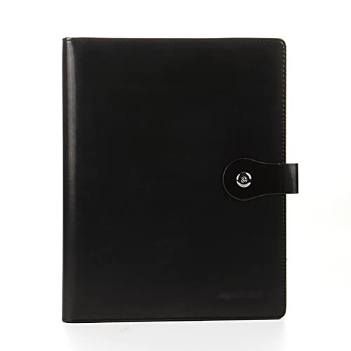 Schreibmappe a4 A4 Multifunktionsordner Ledermanager Bürobedarf(Black) von TLMDXTEU