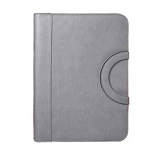 Schreibmappe a4 A4 Notizbuchordner Business Leder Manager Bürobedarf(Grey) von TLMDXTEU