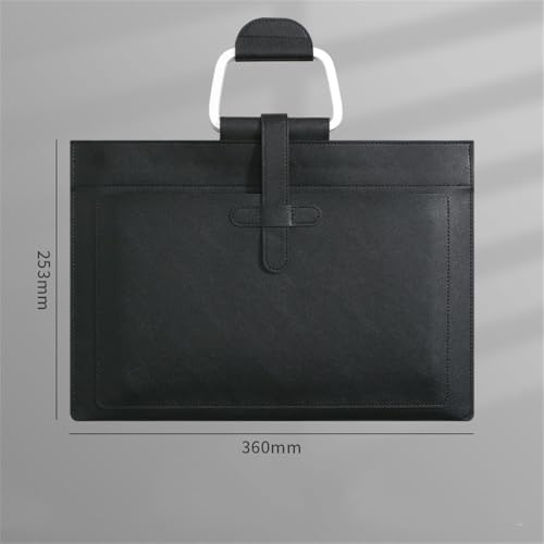 TLMDXTEU Umschlag-Aktenhalter Leder Dokumententasche Handtasche Ticket Aufbewahrungstasche(Black) von TLMDXTEU