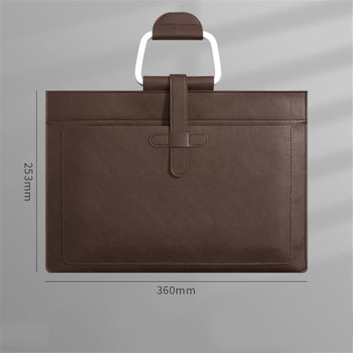 TLMDXTEU Umschlag-Aktenhalter Leder Dokumententasche Handtasche Ticket Aufbewahrungstasche(Braun) von TLMDXTEU