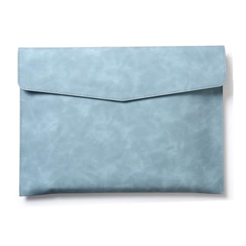 Umschlag-Aktenhalter A4 Kunstleder Business Dokument Tasche wasserdicht Druckknopf Büro Datei(Blau) von TLMDXTEU