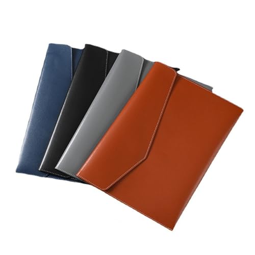 Umschlag-Aktenhalter Aktentasche aus Leder for das Geschäftsbüro, wasserdicht, langlebig, for die Datenablage(Grey) von TLMDXTEU