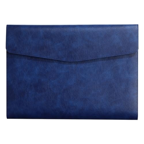 Umschlag-Aktenhalter Business Office Ordner A4 Leder Aktentasche(Dark Blue) von TLMDXTEU
