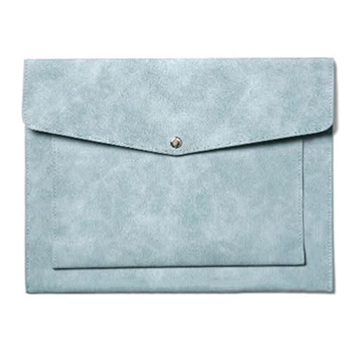 Umschlag-Aktenhalter Leder A4 Business Dokument Tasche Wasserdichte Lagerung Tasche Druckknopf Datei(Blau) von TLMDXTEU