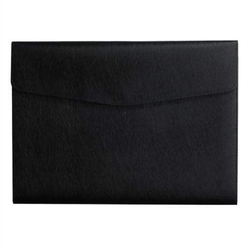 Umschlag-Aktenhalter Leder A4 Leder Dokumententasche Business Büro Aktentasche(Black) von TLMDXTEU